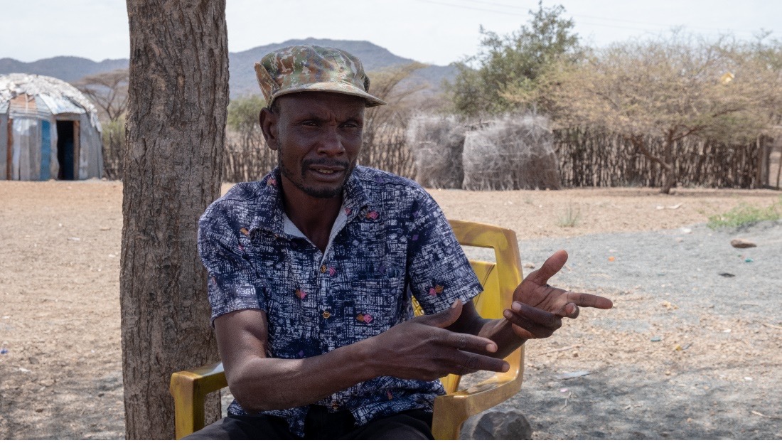 Charles Losike, vice chair Kibish water association and a plumber: ‘The peace component in WPS project has entailed conducting a number of peace dialogues to forge for peaceful coexistence in the area which has changed the situation. We have witnessed no fights in recent days. No life has been lost in recent months and cross border trade is almost taking shape again.’