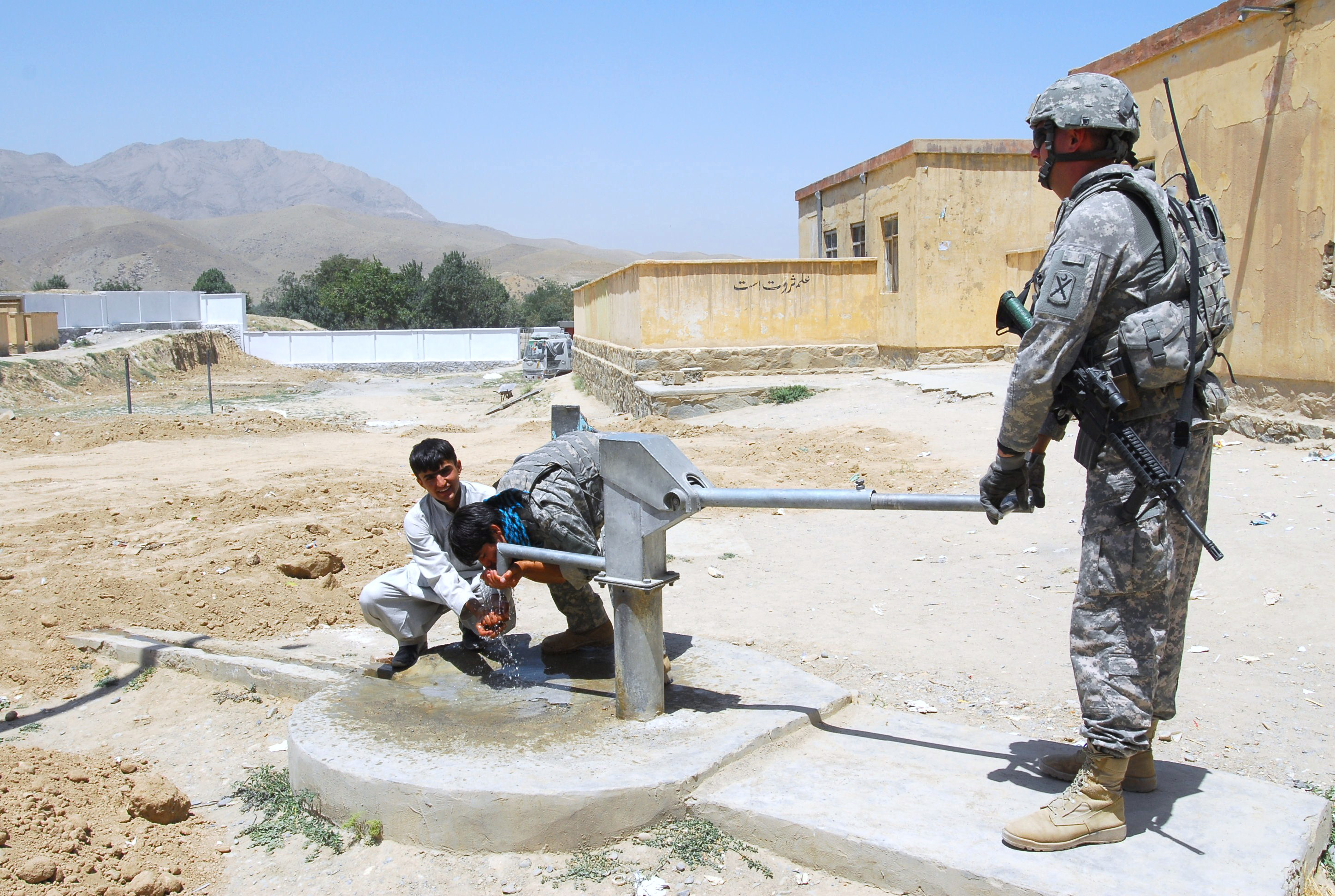 Clemson University Engineer helps restore water well at Afghan school
