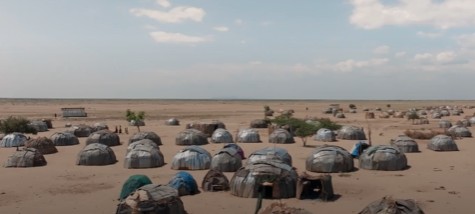 Displaced community by the River Omo.